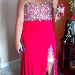 red prom dress (worn once)
